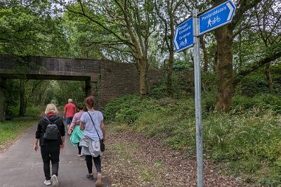 Small group of walkers - Pontarddulais to Grovesend.