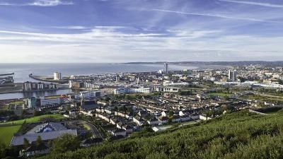 View of Swansea and the Bay from Kilvey Hill